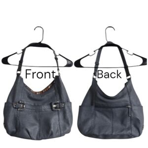 Tignanello Dark Gray Leather Women's Bag